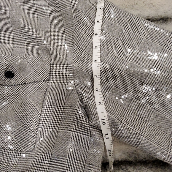 Avec Les Filles, Sequin Plaid Shirt Jacket. Size XL, NWT. - Picture 16 of 16